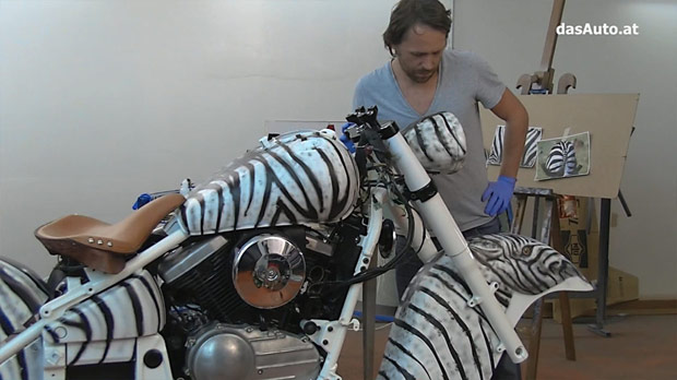 The finished zebra design